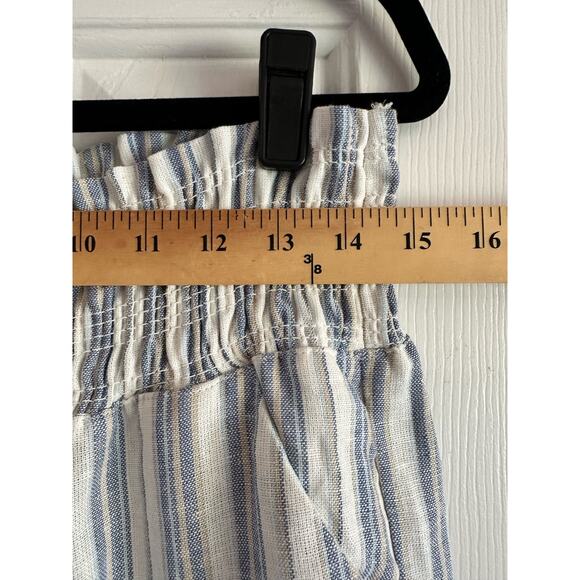 Love Tree Linen Blend Wide Leg Striped Pants NWOT Size Large - Picture 9 of 11